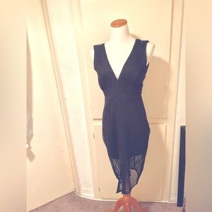 Bardot Black Fishnet Design Dress w/Defect